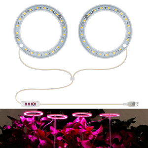 Lampe de croissance de plante LED spectroscopie pleine spectroscopie intelligente Remplissage intérieur Remplissage d'intérieur Lampe de plante, puissance: deux tête (lumière rose) SH402B579-20