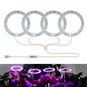 Lampe de croissance de plante LED Spectroscopie complète Timing intelligente Remplissage d'intérieur Remplissage de la lumière Lampe centrale, Puissance: Quatre la tête (lumière bleue) SH404C510-20