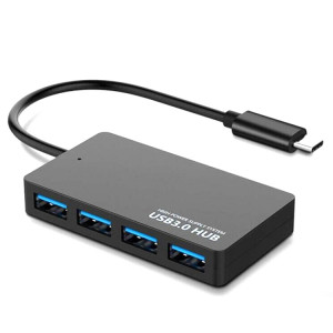 KYTC47 4 ports Câble USB adaptateur USB Station d'accueil USB haute vitesse Convertisseur de moyeu multi-interface, Couleur: Noir Type-C SH5402575-20