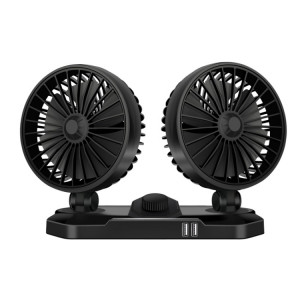F558 avec téléphone portable USB Chargage Ventilateur de voiture 12 / 24V Camion de voiture Double tremblant Tête de la tête (double tête 24v) SH701B1173-20