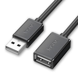3 PCS Jasoz USB Mâle à la femelle Câble d'extension de coeur de cuivre sans oxygène, Couleur: Noir 0.5m SH48011848-20