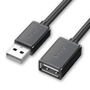 3 PCS Jasoz USB Mâle à femelle Câble d'extension de coeur de cuivre sans oxygène, Couleur: Noir 8m SH4813622-20