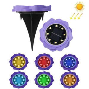 2 PCS 8 LEDS Pétales solaires Solar Lampe Etanche Jardin Lumière de jardin, Spécifications: Lily violet (lumière colorée) SH58031498-20
