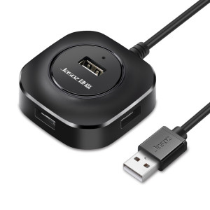 Jasoz Hub USB2.0 Hub USB2.0 Hub 1 à 4 Docking Hub, Couleur: Noir 1.2m SJ61031851-20