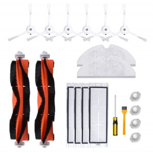20 PCS / SET TRAY + TERRAIN D'EAU Filtre + Brosse latérale + Brosse principale + MOP + Petit Brush pour Mijia / Rock Sweper SH4530944-20