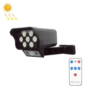 Capteur solaire LED de la lumière murale de la lumière de la lumière de la simulation caméra caméra éblouissement Lampe de rue anti-voleur, style: télécommande (42led) SH6002839-20