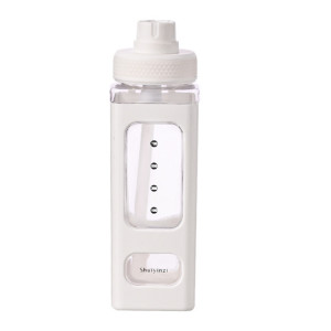 2 PCS Coupe d'eau en plastique carrée avec des bouilloires portables de grande capacité sportives de sport de grande capacité, couleur: 700 ml (blanc) SH1201193-20