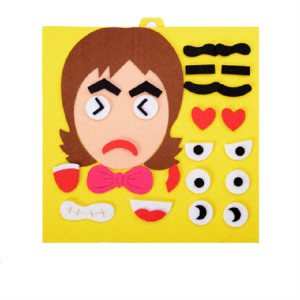 DIY Emotion Puzzle Toys Creative Non-tissé Expression Faciale Autocollants Enfants Jouets éducatifs d'apprentissage (maman) SH101D100-20