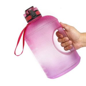 TT-T585 1 gallon / 3.78L bouilloire de sport grande capacité gradient couleur plastique bouteille d'espace en plastique, couleur: rose violet SH78021841-20