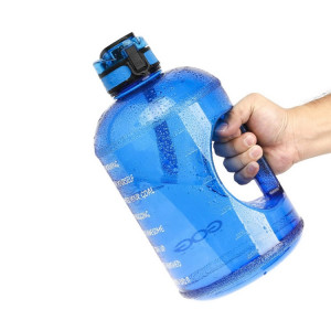 TT-T585 1 gallon / 3.78L Sports Bouilloire de grande capacité Couleur de gradient plastique bouteille d'espace en plastique, couleur: bleu SH78041465-20