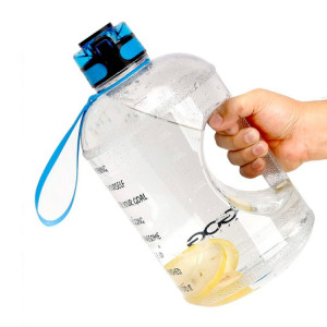 TT-T585 1 gallon / 3.78L bouilloire de sport grande capacité couleur gradient plastique bouteille d'espace, couleur: transparent SH78061872-20