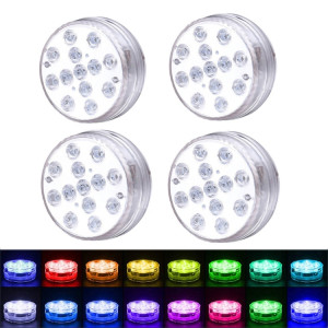 Lampe de plongée de plongée de plongée à télécommande à la télécommande, Spécifications: 7cm 13 LED + Télécommande IR 28 Key (4 PCS + 4 Télécommande) SH302C78-20