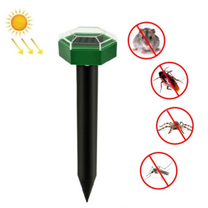 République de taupe ultrasonique solaire hexagonale extérieure insérée dans le répulsif d'animaux en plein air (vert) SH001A906-20