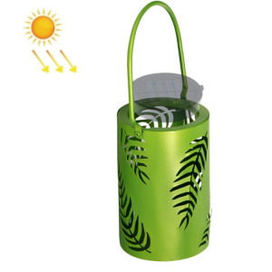 L3337 Solar Lawn Light Outdoor Etanchemin de jardin décoration de jardin creux de fer lanterne (vert) SH201A650-20