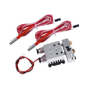 Pièces de l'imprimante 3D Vis arrière E3D V6 avec ventilateur de refroidissement Kit de bloc d'aluminium en aluminium extrudé de couleur mixte SH53541833-20