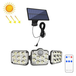 TG-TY075 Solar 3-Head RotaTable Feuille murale Sensation de corps Sensation de jardin imperméable en plein air, style: 138 LED Splitable SH29011649-20