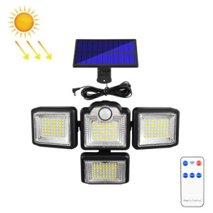TG-TY085 Feuille murale rotative à 4 têtes solaire avec télécommande Sensation de corps en plein air Lampe de jardin imperméable, style: 192 LED séparé SH3005417-20