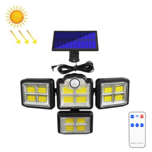 TG-TY085 Feuille murale rotative solaire à 4 têtes avec télécommande Sensation de corps en plein air Lampe de jardin imperméable, style: 198 COB séparé SH3007400-20