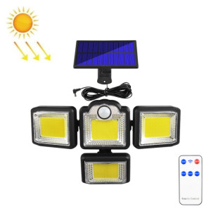 TG-TY085 Feuille murale rotative à 4 tête solaire avec contrôle de télécommande Sensation de corps en plein air Lampe de jardin imperméable, style: 192 cob séparé SH300877-20