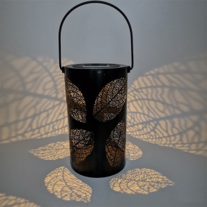 Lumière portative creuse de fer forgé de jardin extérieur de jardin extérieur (feuilles) SH301A1382-20