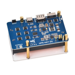 Waveshare 25567 pour Raspberry Pi UPS HAT (D), connecteur Pogo Pins, sans batterie SW6859533-20