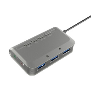 MB-103 USB 3.1 Hub sans voiture à trois ports + 7.1 Changeur vocal Changeur Secteur d'accueil haute vitesse, Durée du câble: 1,2 m (1 à 3) SH501A299-20