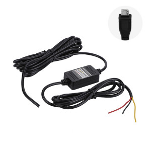 H516 Enregistrement Step-Down Line Rétrécissement Vidéo Ligne de chargeur Vidéo Ligne de stationnement Surveillance de stationnement Trois-Core Cordon d'alimentation, Modèle: sans fusible (micro droite) SH302D1007-20
