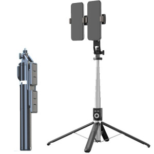 Support en direct pour bâtons de selfie Bluetooth pliables rotatifs à 360 degrés, spécification : P220 TK (double clip) SH4701253-20