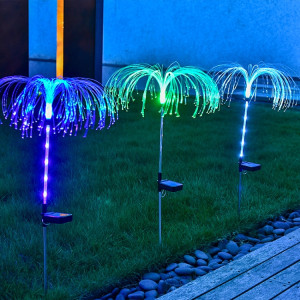 Solar Fibre optique Lampe de la législation à la pelouse de la lampe LED lampe de décoration de jardin extérieure (lumière colorée) SH601A1198-20