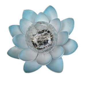 Lotus Solar Courtyard Lampe Décoration de jardin en plein air (bleu) SH101A1030-20