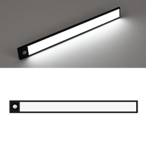 Lampe à LED sans fil automatique intelligente du corps humain 20cm (Noir + Lumière blanche) SH801A1553-20