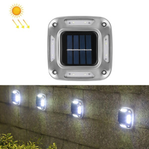 Lampe murale solaire de 8 LED en acier inoxydable en acier inoxydable extérieur (lumière blanche) SH101A17-20