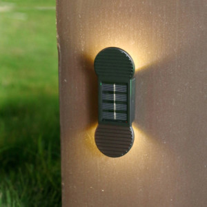 2 LED Lumière solaire Jardin d'extérieur Lumière de mur imperméable (lumière chaude) SH101B891-20