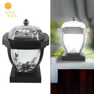 2 LED Solaire Étanche Etanche Jardin, Style: Blanc Capuchon de la colonne de lumière SH23031630-20