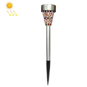 3 pcs H4011 Lumière de pelouse de mosaïque imperméable en plein air solaire (orange) SH401A577-20