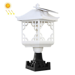 8 LED Solaire House extérieure Apparence Lawn Jardin Décoration Light (Casquette de colonne blanche) SH401D1592-20