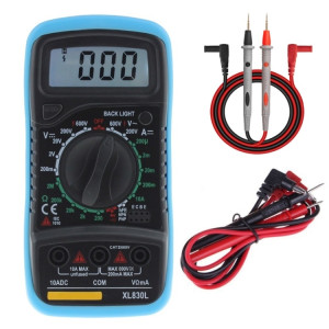 ANENG XL830L Multimètre numérique numérique multi-fonction multi-précision, spécification: standard + stylo de pointe supplémentaire + 10A (bleu) SA302B820-20
