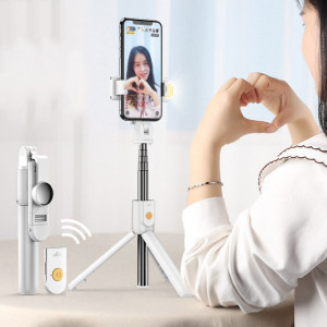 Téléphone mobile Bluetooth Selfie Stick Support Live Stick, Spécifications: K10S (avec remplissage blanc clair) SH37031665-20
