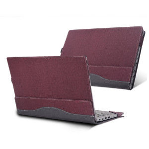 Étui de protection anti-chute en cuir pour ordinateur portable pour HP Envy 13-Aq ad ah (vin rouge) SH202C1522-20