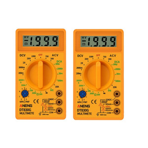 2 PCS ANENG DT830G Multimètre numérique portable (jaune) SA401B551-20