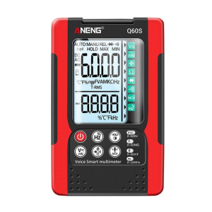 Multimètre numérique de haute précision de haute précision ANENG Automatique, Spécification: contrôle vocal Q60S (rouge) SA402A1282-20