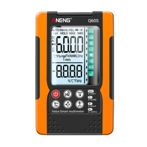 Multimètre numérique de haute précision ANENG Automatique de haute précision intelligente, Spécification: Contrôle vocal Q60S (Orange) SA402B336-20