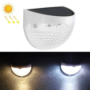 N760B 6 LEDS Lumière de clôture à l'eau solaire extérieure en plein air (coquille blanche) SH101A1208-20