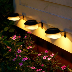 Soucoupe sans perfection Saucer Solar Lampe de décoration de jardin extérieure Lampe murale (coquille noire lumière chaude) SH201B842-20
