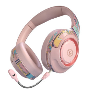 EL-A2 Gaming Lumière ambiante pliant casque bluetooth sans fil (rose) SH301B591-20