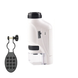 Équipement de laboratoire portable pour enfants Microscope jouets, couleur: Lite + support (blanc) SH39041854-20