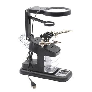 Bureau de soudage multifonctionnel Inspection de réparation de réparation de réparation avec lumière LED (noir) SH301A1692-20