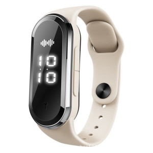 M21 Ultrasonic Mosquito Repellent Bracelet with Step Counter & Clock & Temperature Function(White) SH201B566-20