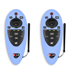 2 pcs télécommande Couverture de protection en silicone à poussière pour la télécommande LG AN-MR500 (bleu clair de nuit) SH201D58-20