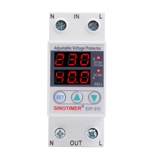 SINOTIMER SVP-916 RÉGLABLE AUTO-RESPECTURATION OUT-PULTATION PRÉTECTEUR PRÉTÉRATEUR, COURANT: 40A SS9701203-20